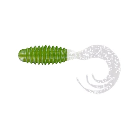 Bola 2 in. Ring Triple Tip Grub Silver Frog Fishing Lure, 10PK BO2981421